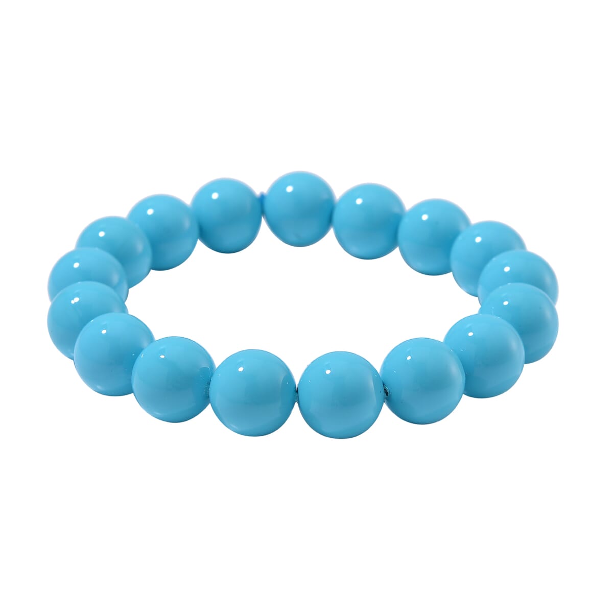 Sleeping Beauty Color Shell Pearl Stretch Bracelet image number 0