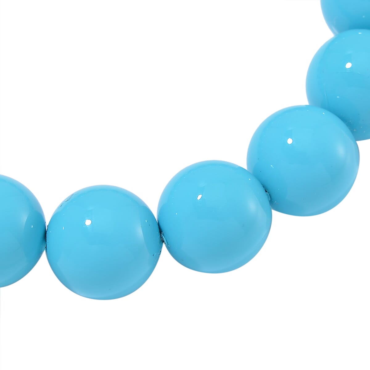 Sleeping Beauty Color Shell Pearl Stretch Bracelet image number 2