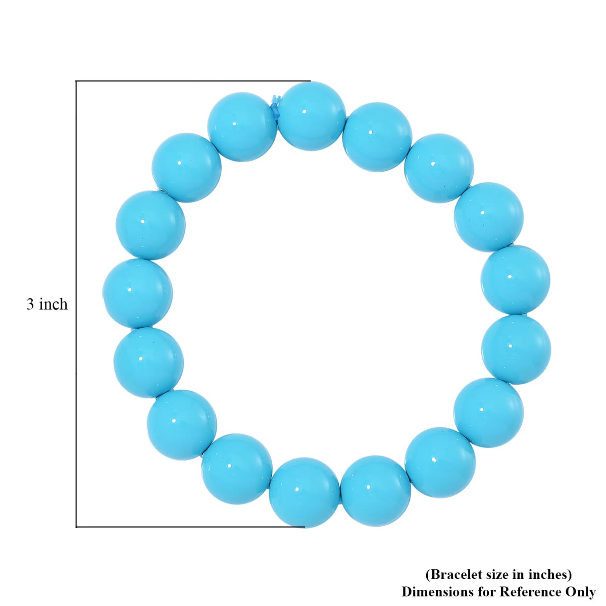 Sleeping Beauty Color Shell Pearl Stretch Bracelet image number 3