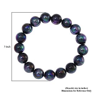 Peacock Color Shell Pearl Stretch Bracelet