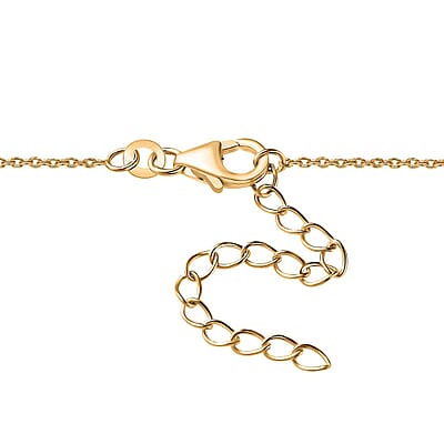 D'Joy AAA Turkizite and Moissanite 1.50 ctw Love Knot Necklace in 18K Vermeil Yellow Gold Over Sterling Silver 18 Inches