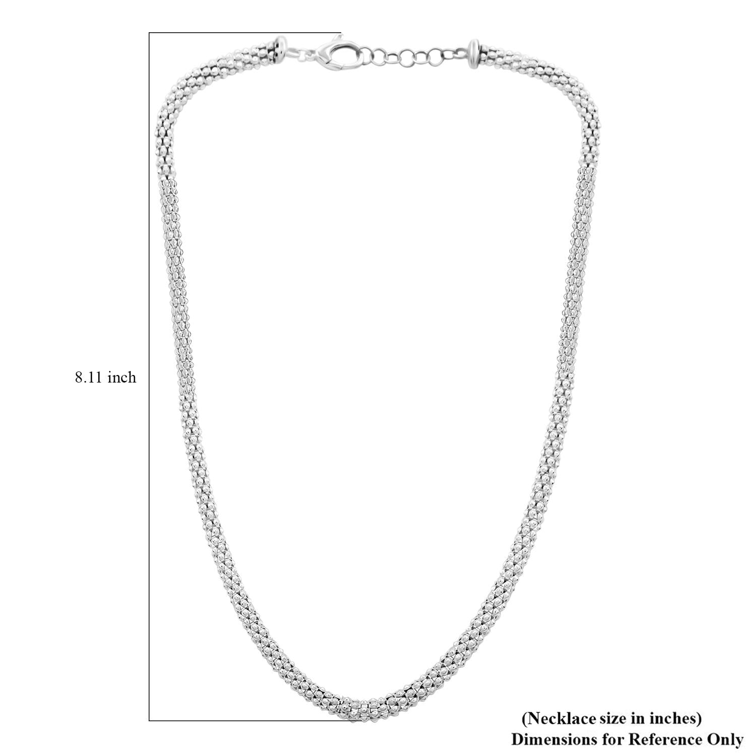 925 Sterling Silver Necklace for Women Jewelry Gifts Size 20" 21.4 Grams - Picture 5 of 6