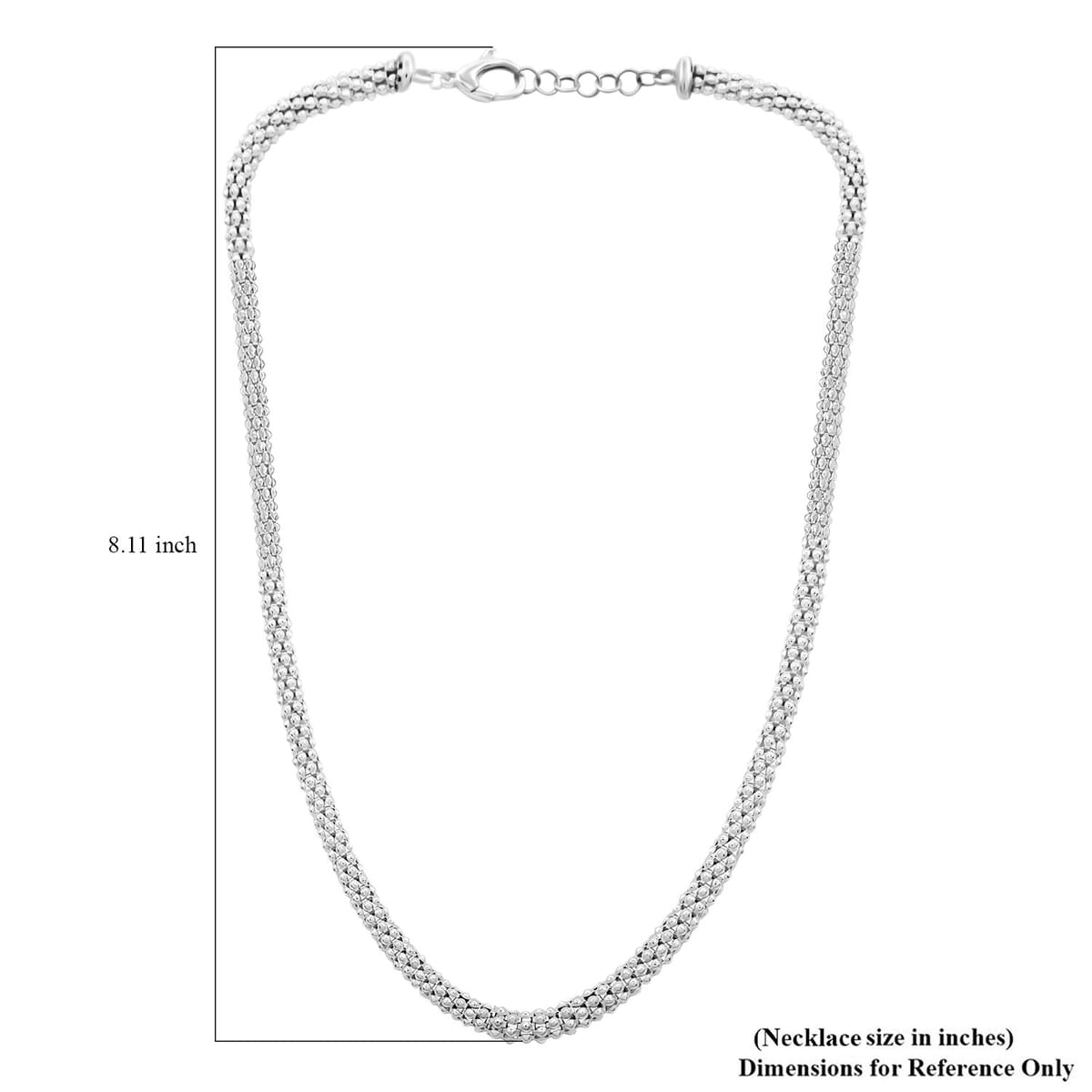 La Bella Italian Sterling Silver Necklace 20 Inches 22.22 Grams image number 4
