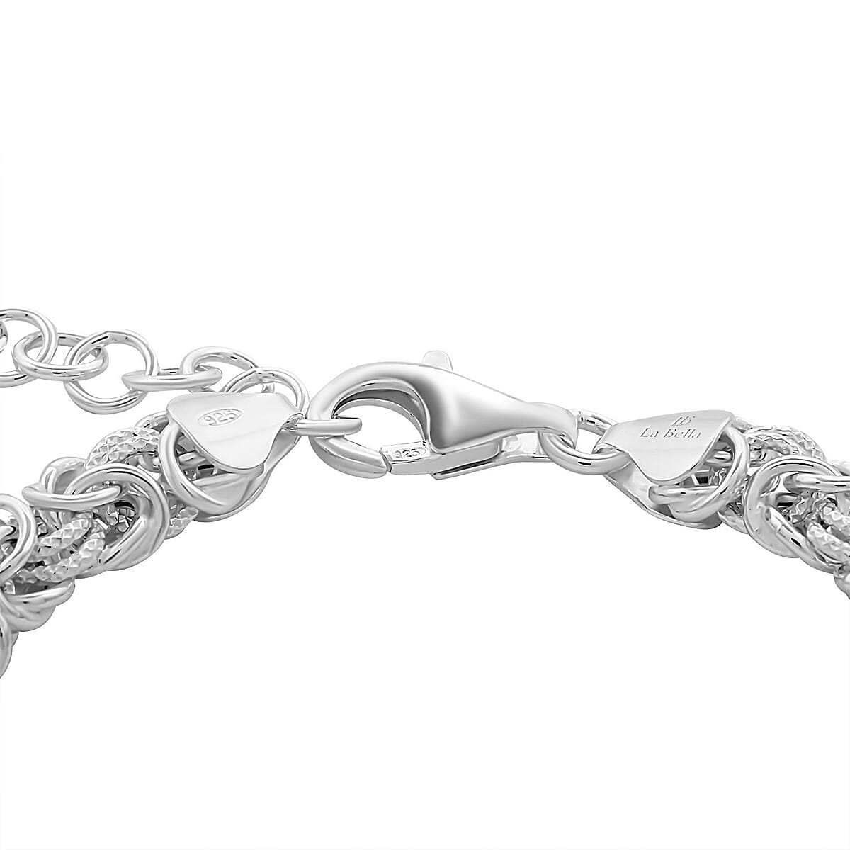 La Bella Italian Sterling Silver Bracelet (7.50 In) 12.8 Grams image number 3