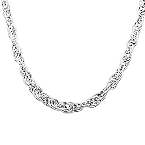 La Bella Italian Sterling Silver Link Chain Necklace 20 Inches 30 Grams