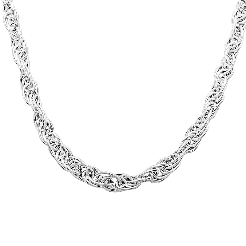 La Bella Italian Sterling Silver Link Chain Necklace 20 Inches 30 Grams