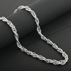 La Bella Italian Sterling Silver Link Chain Necklace 20 Inches 30 Grams