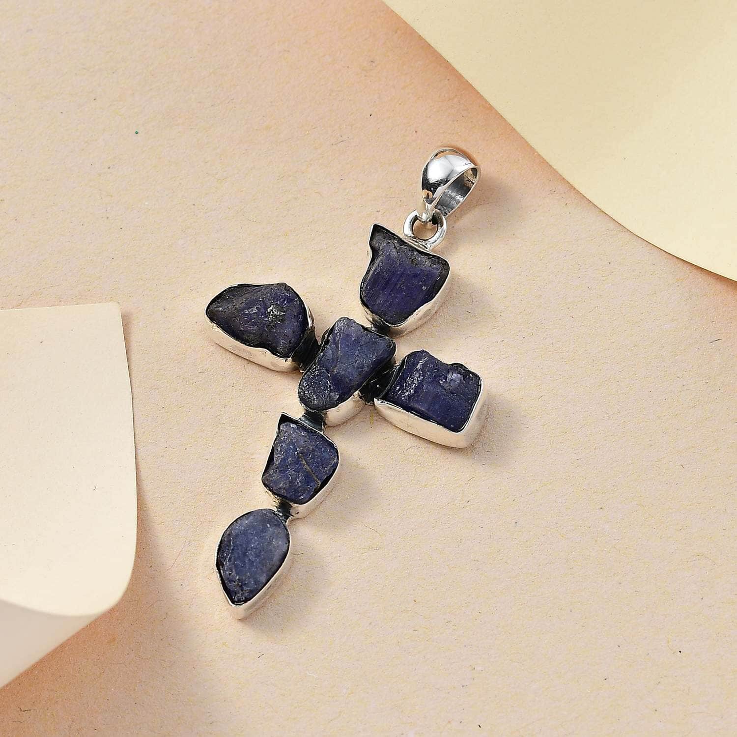 Rough sale Tanzanite Cross Pendant