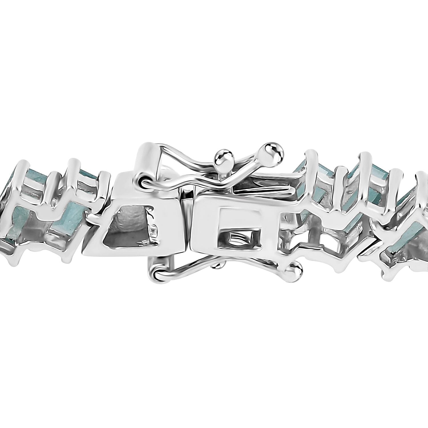 D'Joy Grandidierite 10.85 ctw Bracelet in Rhodium Over Sterling Silver (6.50 In)