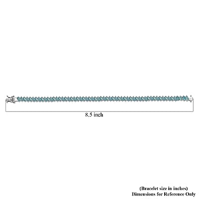 Grandidierite 13.70 ctw Bracelet in Rhodium Over Sterling Silver (8.00 In)