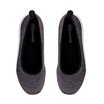 Spenco Women's Daily Stretch Knit Jersey Sneaker - Black Size 10