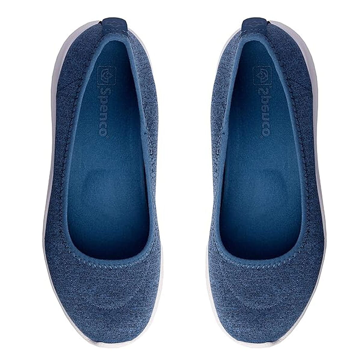 Spenco Women's Daily Stretch Knit Jersey Sneaker - Blue Size 8 image number 3