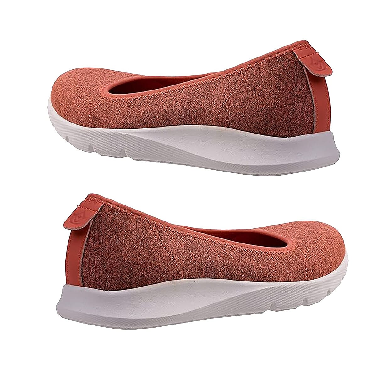 Spenco Women's Daily Stretch Knit Jersey Sneaker - Orange Size 7 image number 4