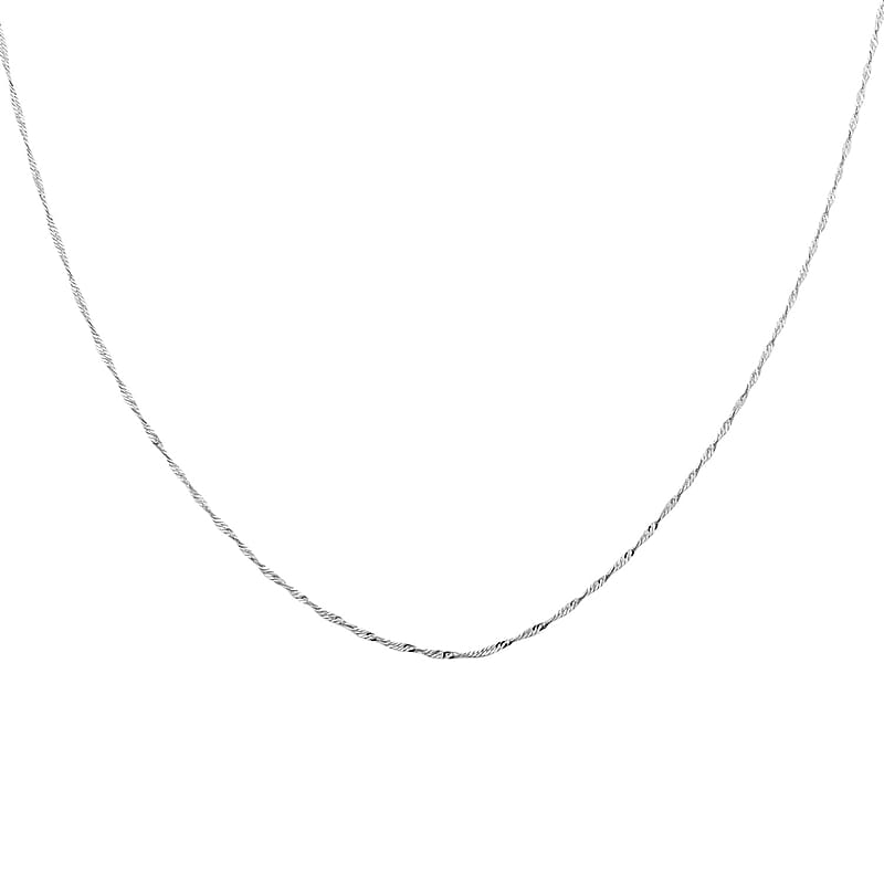 Diamond-Cut Tank Chain in 950 Platinum 20 Inches 1.9 Grams
