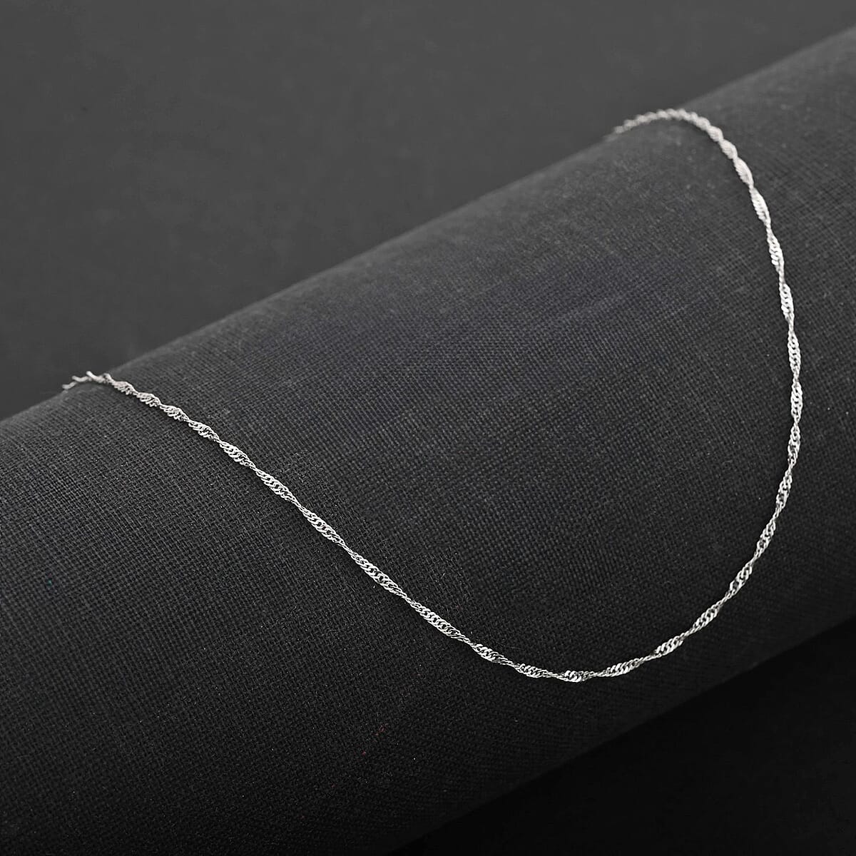 Diamond-Cut Tank Chain in 950 Platinum 20 Inches 1.9 Grams image number 1