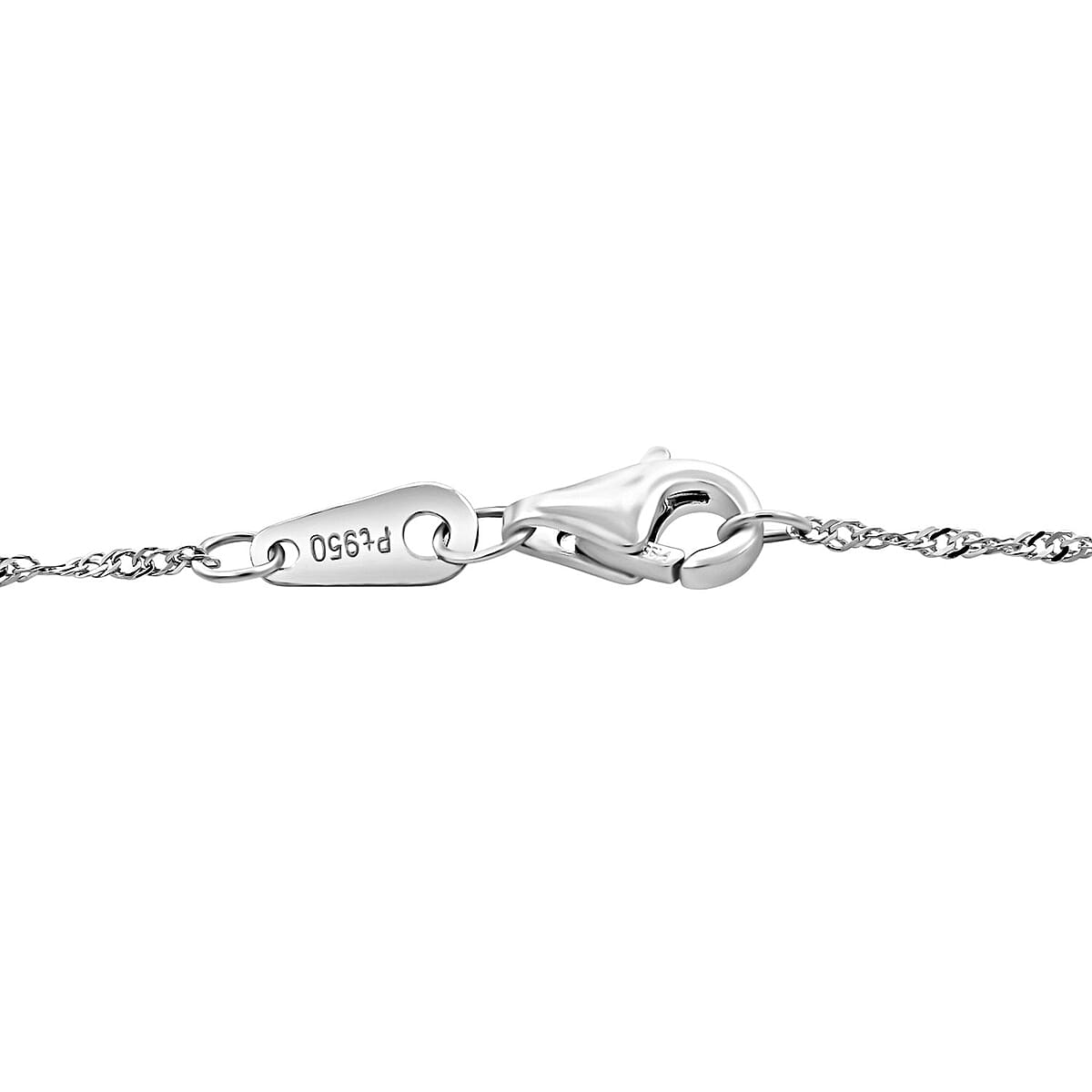 Diamond-Cut Tank Chain in 950 Platinum 20 Inches 1.9 Grams image number 2