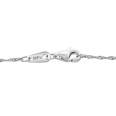 Diamond-Cut Tank Chain in 950 Platinum 20 Inches 1.9 Grams