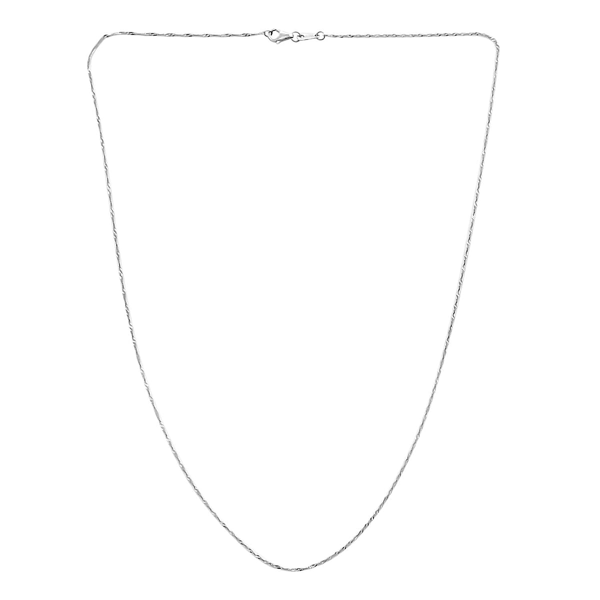 Diamond-Cut Tank Chain in 950 Platinum 20 Inches 1.9 Grams image number 3