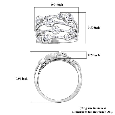 Modani G-VVS2 White Diamond Ring in 950 Platinum 1.50 ctw (Size 10.0)