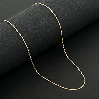 1.10mm Triple Spiga Wheat Chain Necklace in 14K Yellow Gold 18 Inches 1.70 Grams