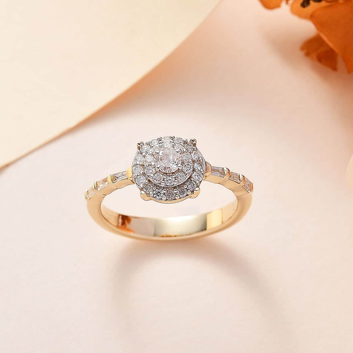 Luxoro G-H I3 Diamond 0.50 ctw Ring in 10K Yellow Gold (Size 7.5) image number 1