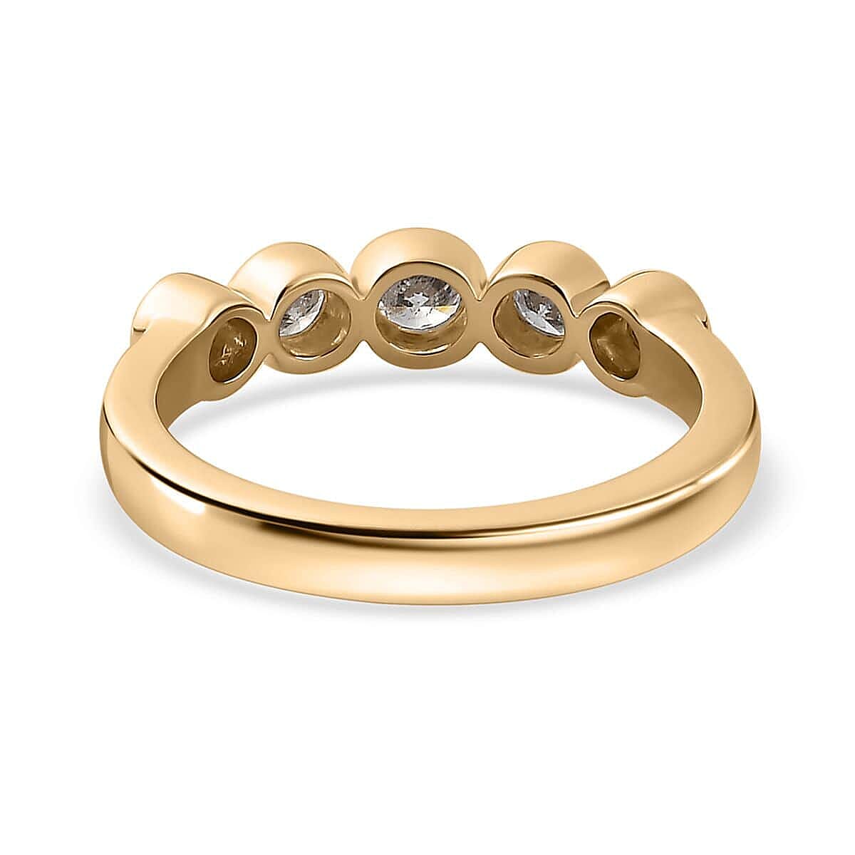 Luxoro G-H I3 Diamond 0.50 ctw Ring in 10K Yellow Gold (Size 8.5) image number 4