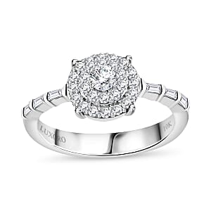 Luxoro G-H I3 Diamond 0.50 ctw Ring in 10K White Gold (Size 7.5)
