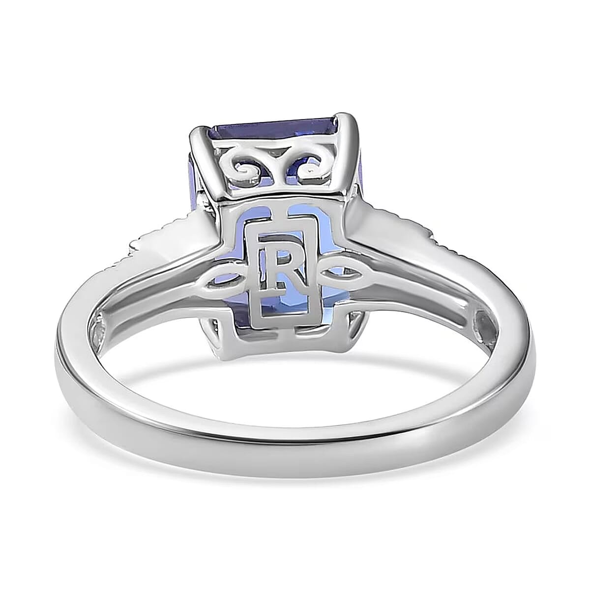 Rhapsody AAAA Tanzanite and E-F VS Diamond 4.15 ctw Statement Ring in 950 Platinum (Size 9.5) 6.20 Grams image number 6