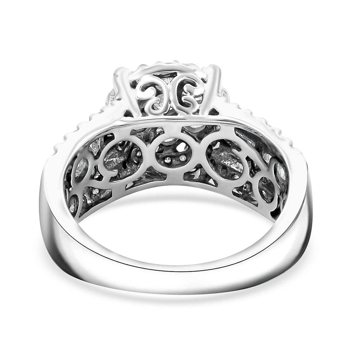 I2-I3 Diamond 1.00 ctw Ring in 10K White Gold (Size 6.5) 5.85 Grams  image number 4