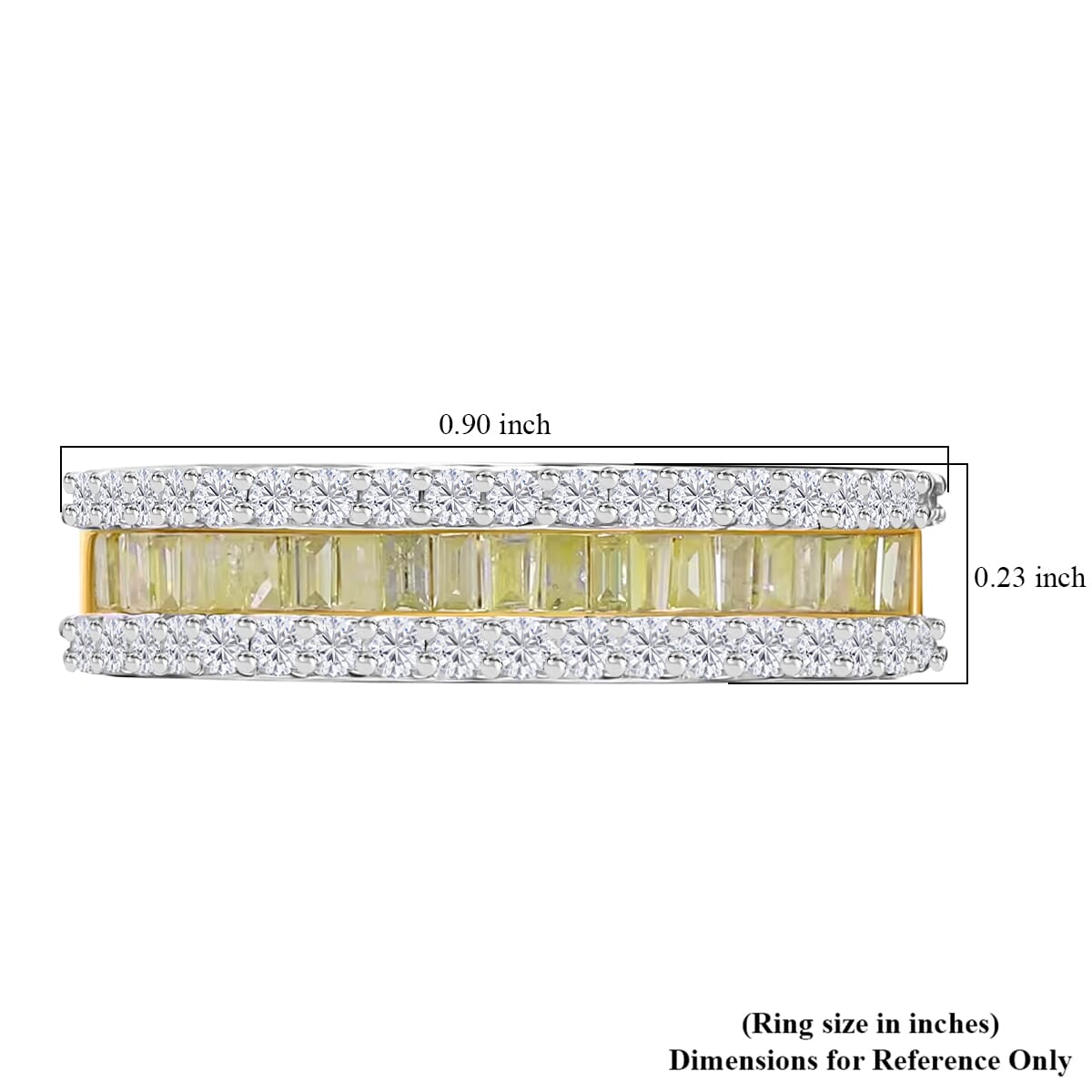 Luxoro I3 Natural Yellow and White Diamond 1.00 ctw Half Eternity Band Ring in 14K Yellow Gold (Size 6.5) image number 5