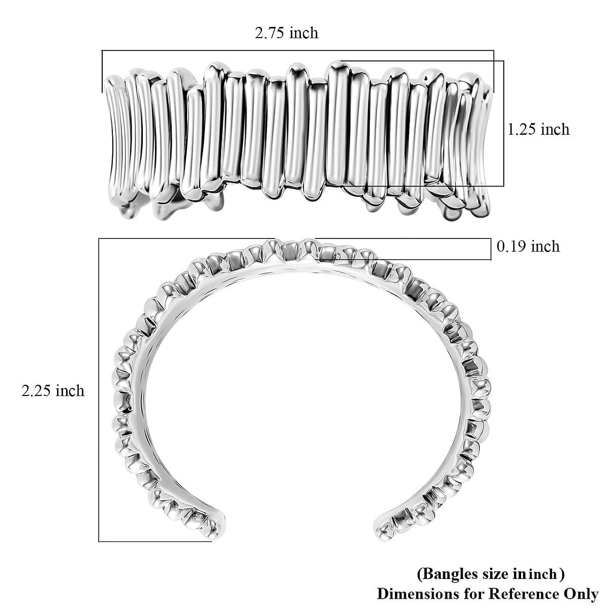 Cuff Bracelet in Sterling Silver (7.00 In) 22 Grams image number 4
