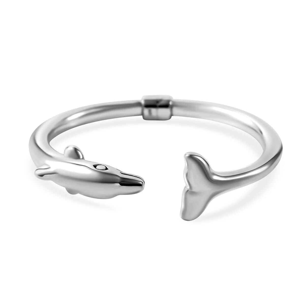 Fish Cuff Bracelet in Sterling Silver (7.0 In) 13 Grams image number 0