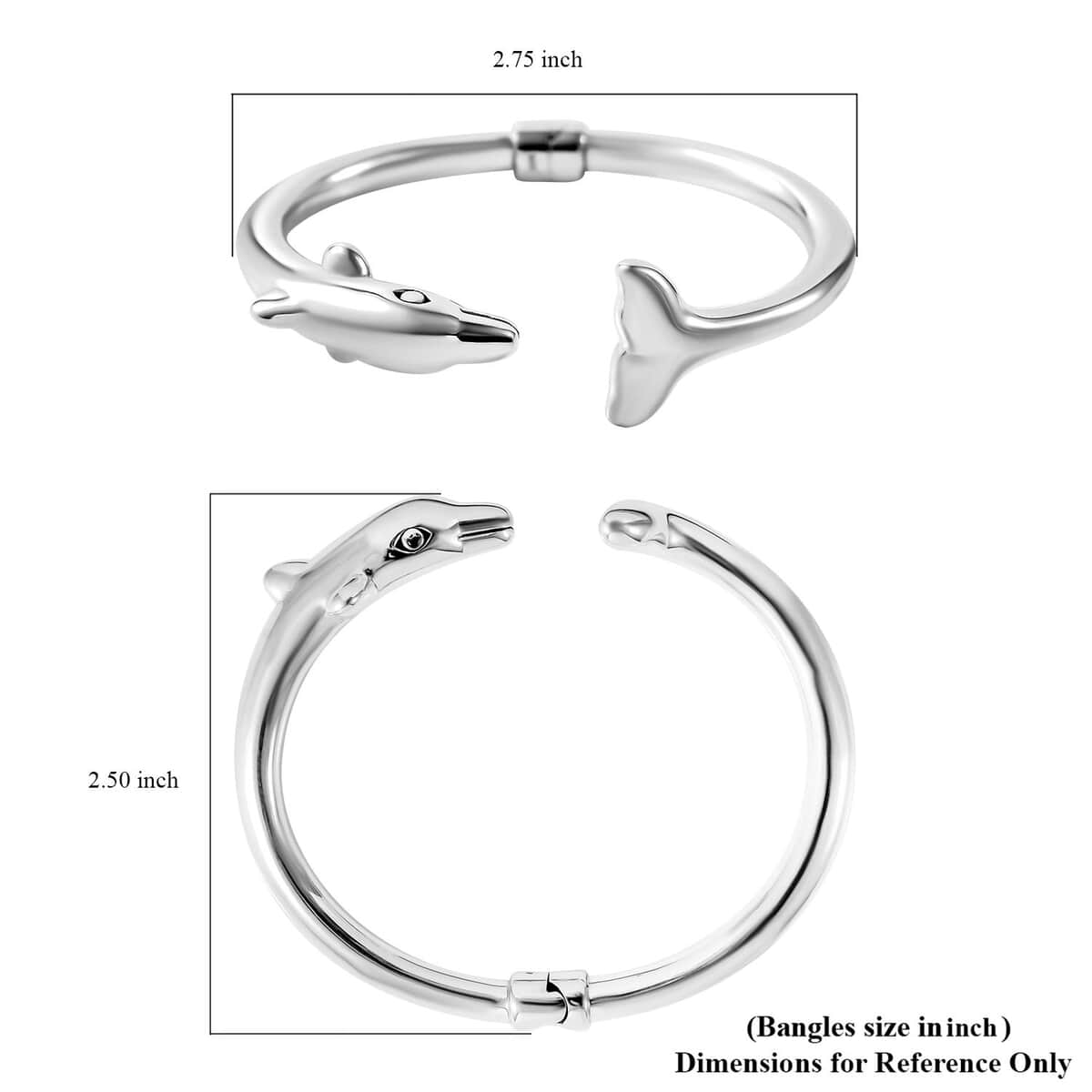 Fish Cuff Bracelet in Sterling Silver (7.0 In) 13 Grams image number 2