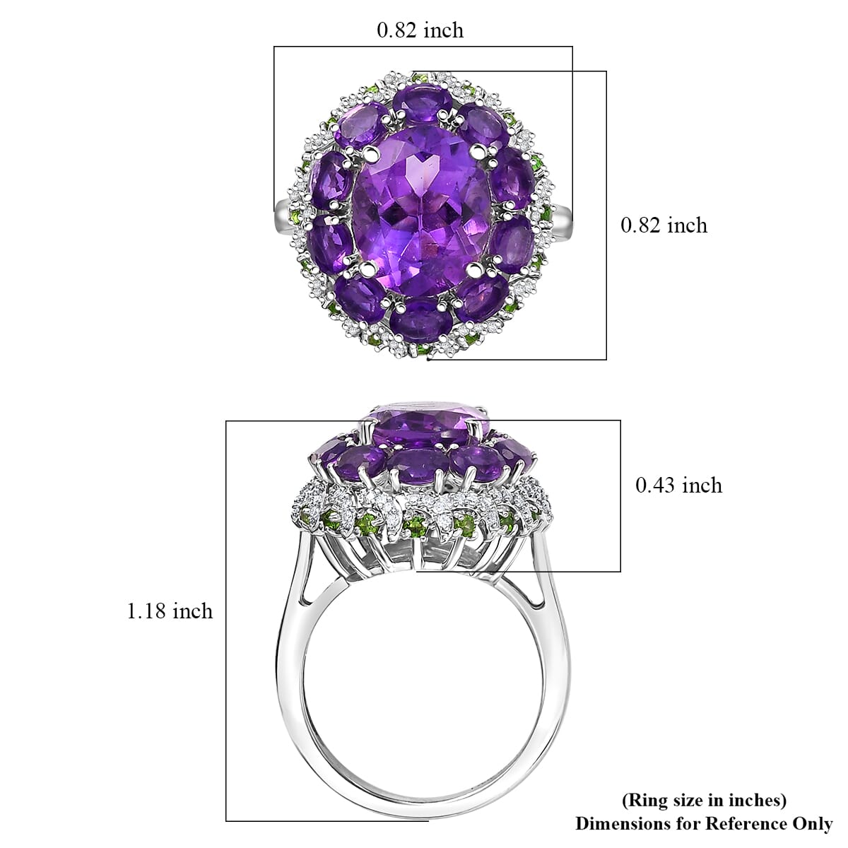 Buy Moroccan Amethyst and Multi Gemstone 5.85 ctw Floral