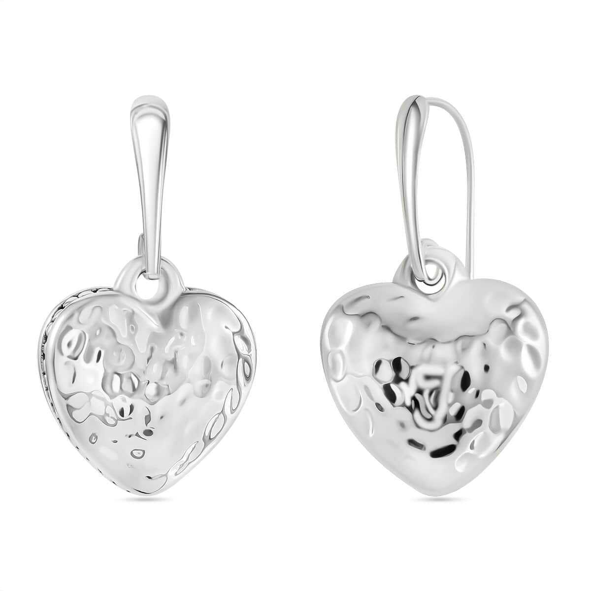 Sterling Silver Heart Earrings 8 Grams image number 0