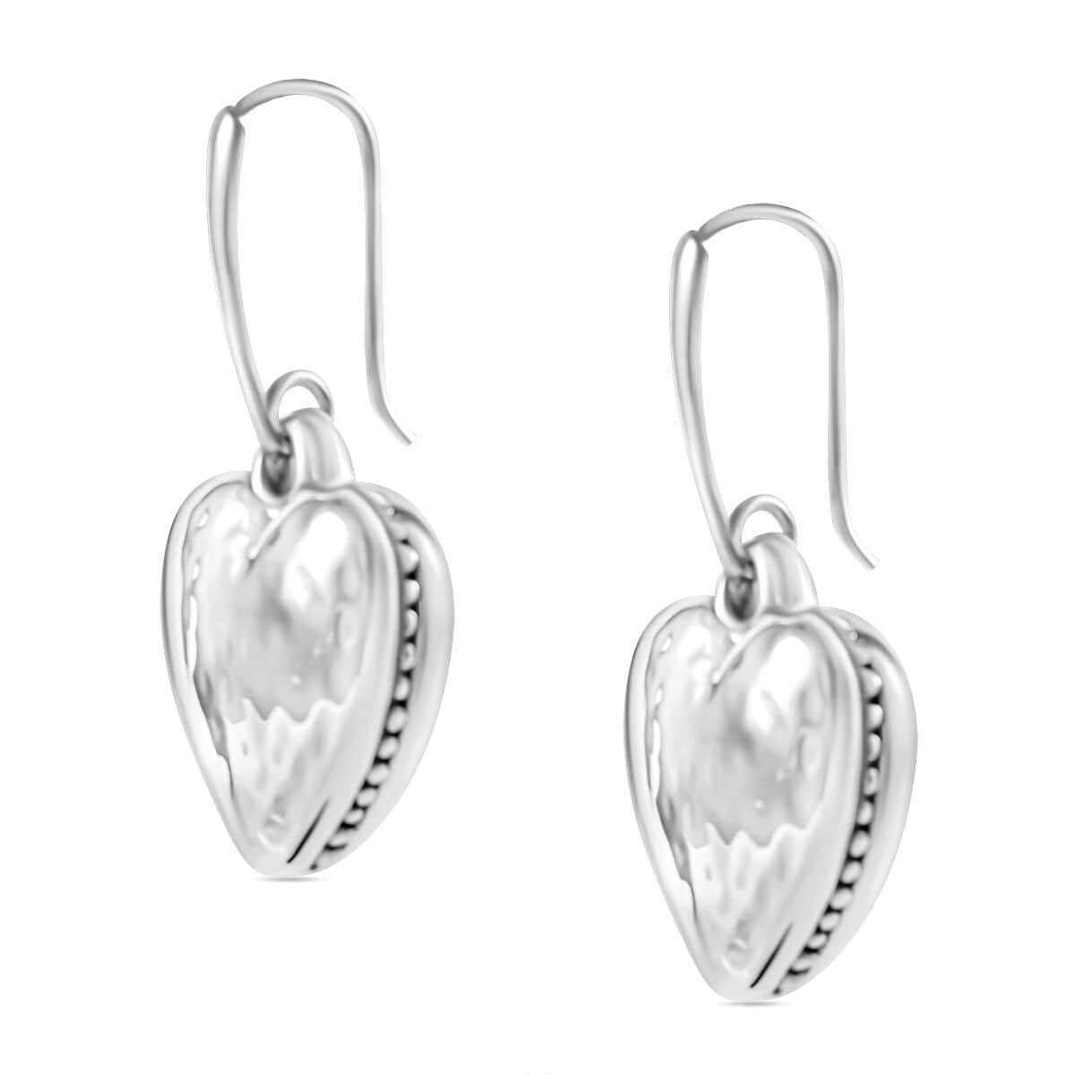 Sterling Silver Heart Earrings 8 Grams image number 2