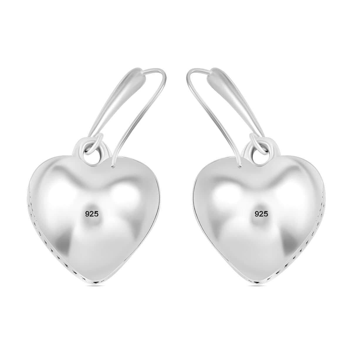 Sterling Silver Heart Earrings 8 Grams image number 3