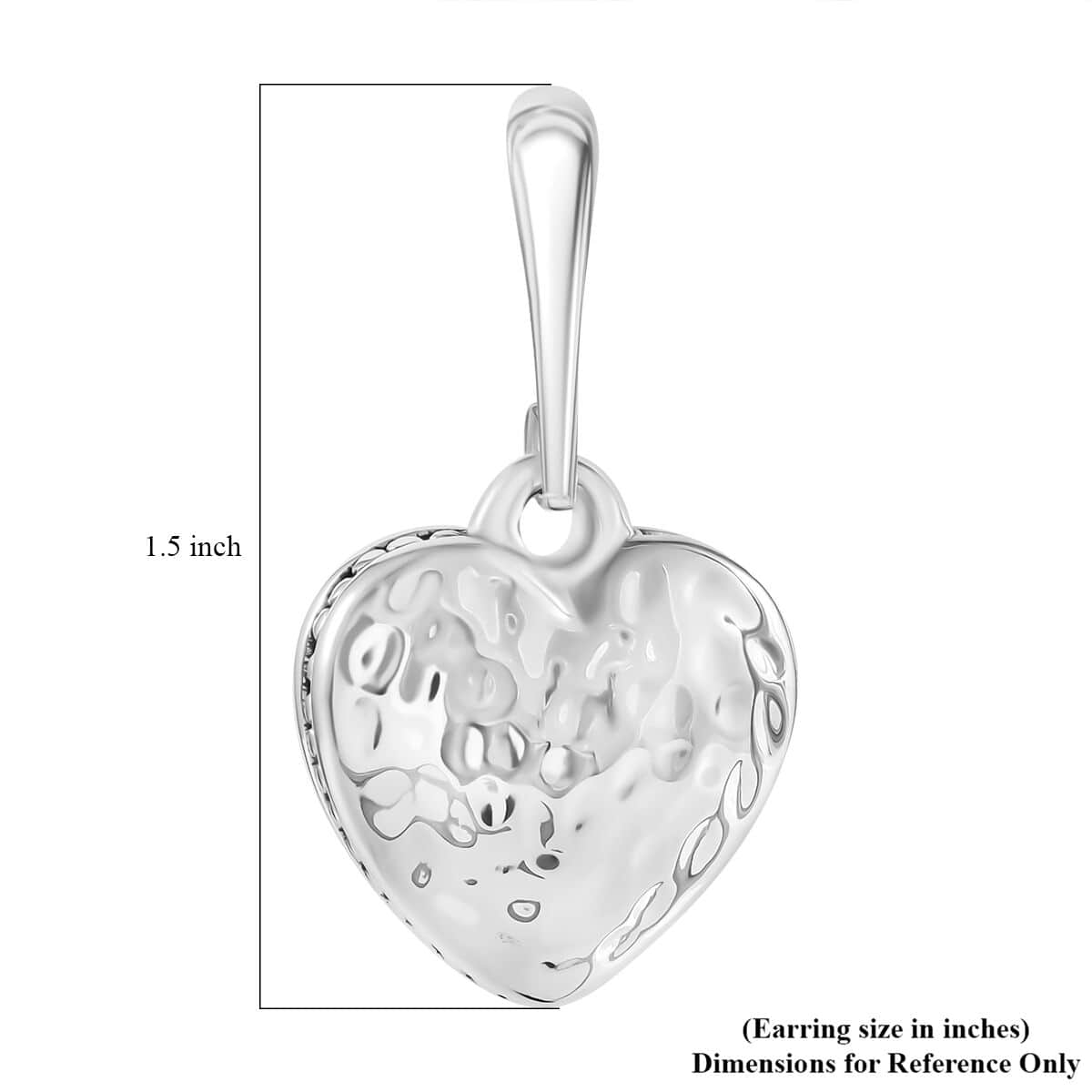 Sterling Silver Heart Earrings 8 Grams image number 4