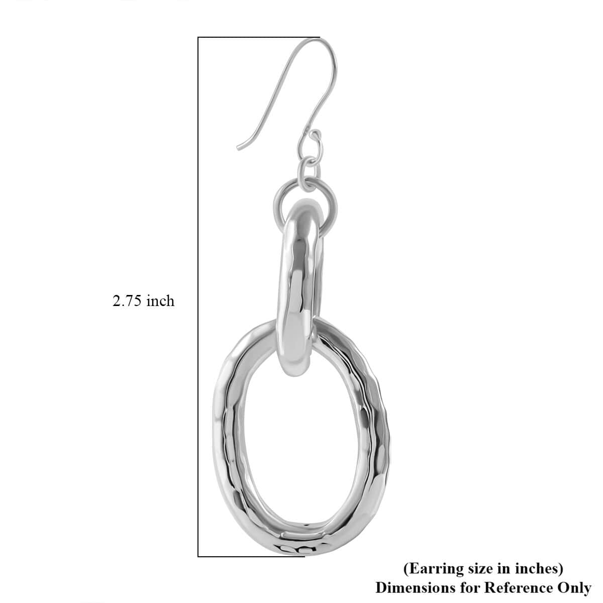 Oval Dangle Earrings in Sterling Silver 10 Grams image number 3