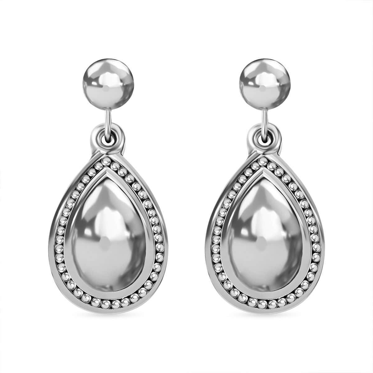 Teardrop Dangle Earrings in Sterling Silver 9 Grams image number 0