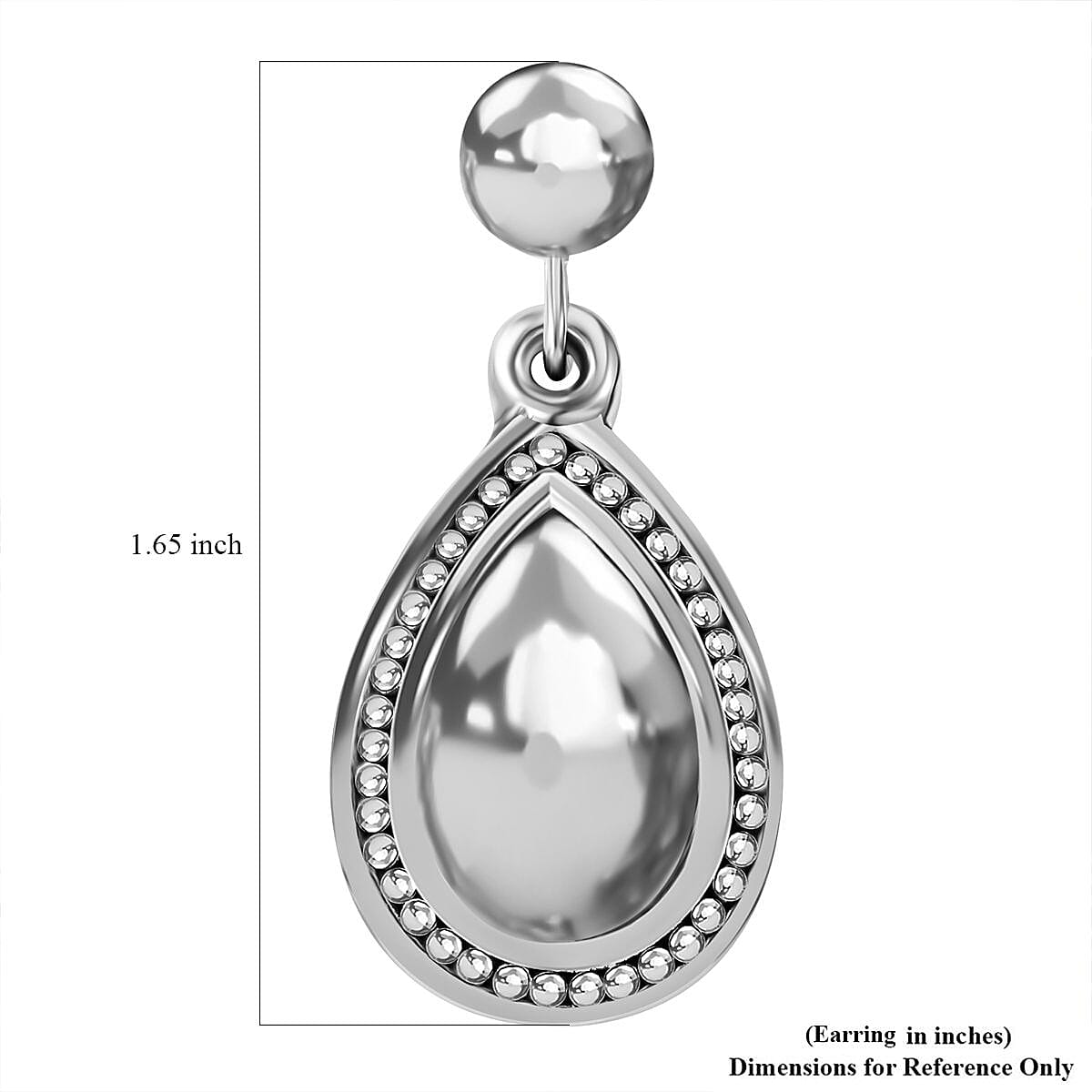 Teardrop Dangle Earrings in Sterling Silver 9 Grams