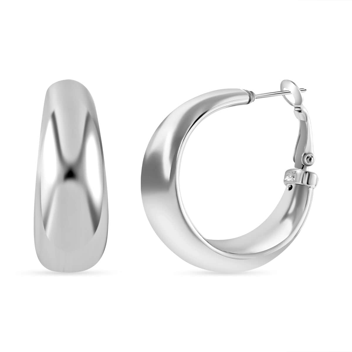 Hoop Earrings in Sterling Silver 10 Grams image number 0