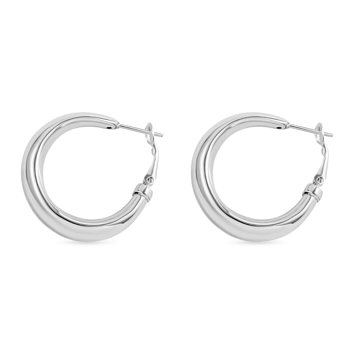 Hoop Earrings in Sterling Silver 10 Grams image number 2