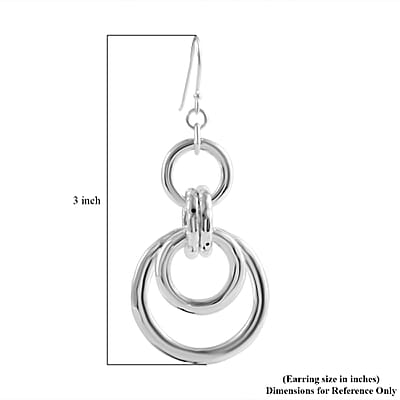 Sterling Silver Dangle Earrings 13 Grams