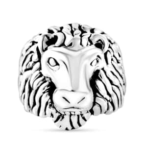 Sterling Silver Lion Head Ring (Size 10.0) 7.5 Grams