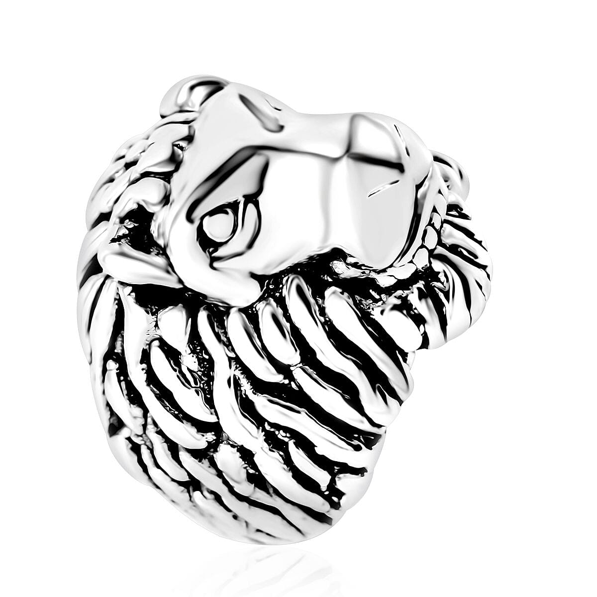 Sterling Silver Lion Head Ring (Size 11.0) 7.5 Grams image number 2