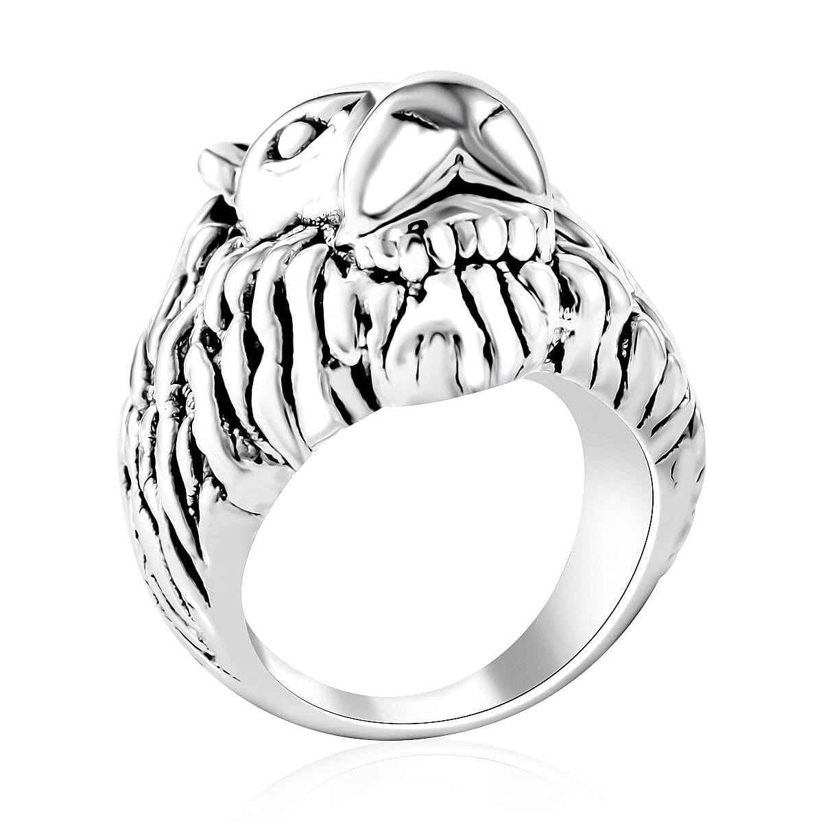 Sterling Silver Lion Head Ring (Size 11.0) 7.5 Grams image number 4