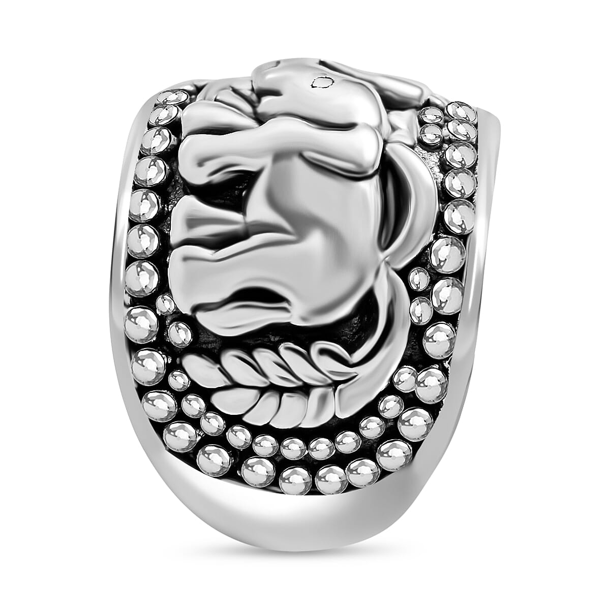 Sterling Silver Elephant Ring (Size 7.0) 5.50 Grams image number 2