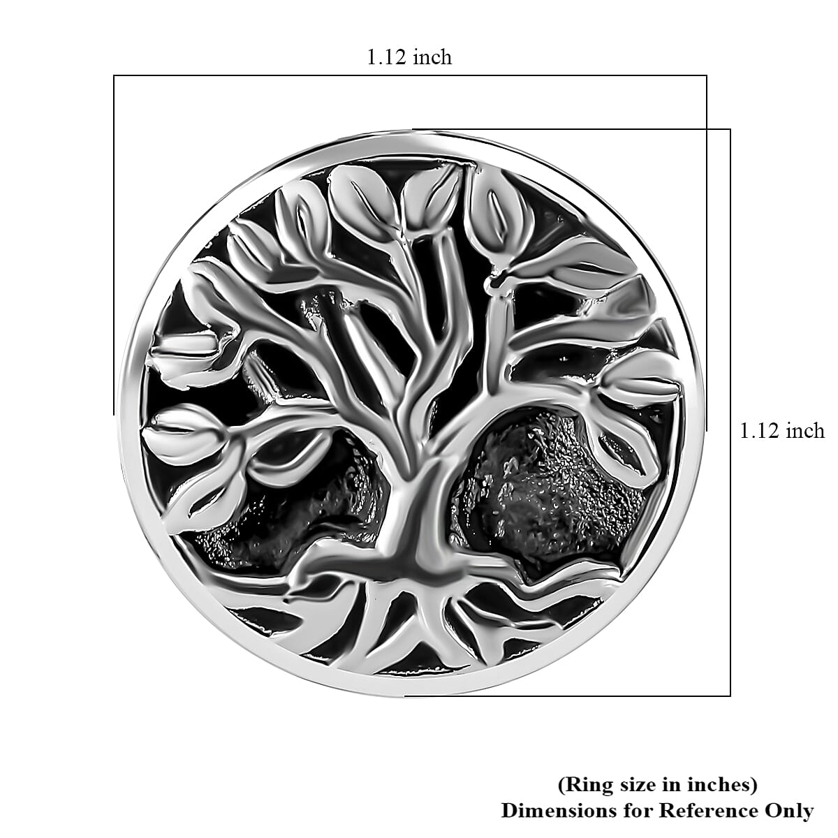 Sterling Silver Tree of Life Ring (Size 8.0) 6 Grams image number 4