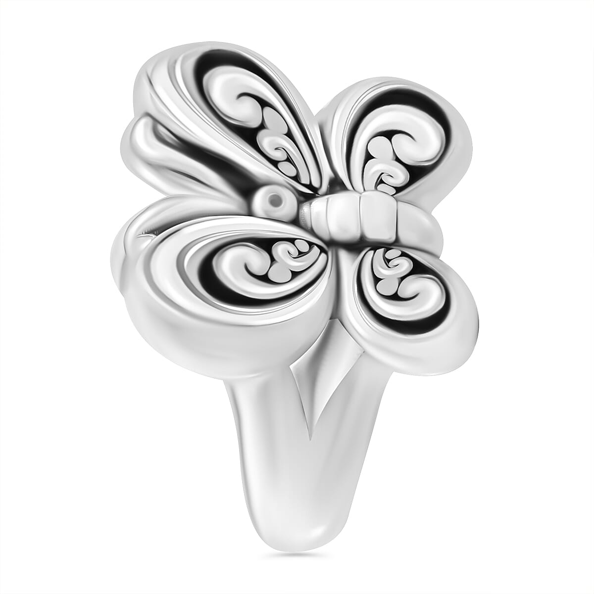Sterling Silver Butterfly Ring (Size 5.0) 6 Grams image number 2
